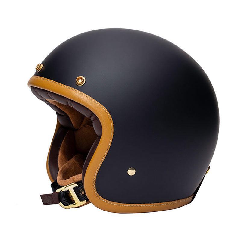 Casque jet vintage Marko The Classic noir mat. Blackpines.fr