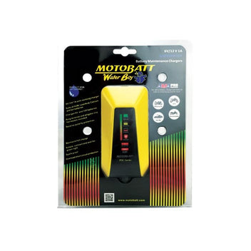 Chargeur de batterie etanche exterieur Waterboy Motobatt. Blackpines.fr