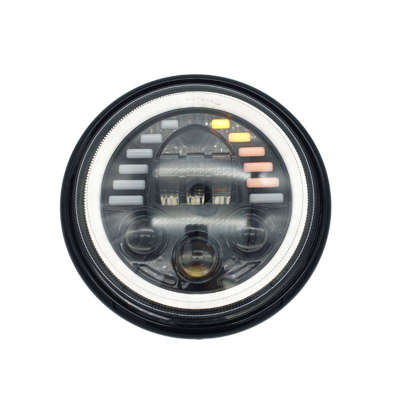 Phare avant moto - optique led et clignotants s&eacute;quentiels  blackpines.fr PHARE AVANT blackpines.fr
