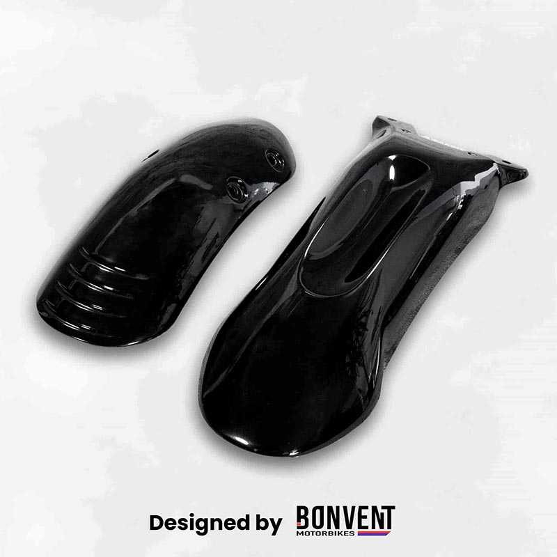 garde-boue scrambler noir Bonvent pour Royal Enfield 650. Blackpines.fr