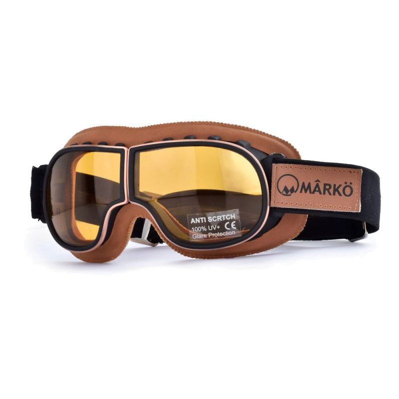 Lunette moto aviateur B3 Goggle Replica marron Marko. Blackpines.fr