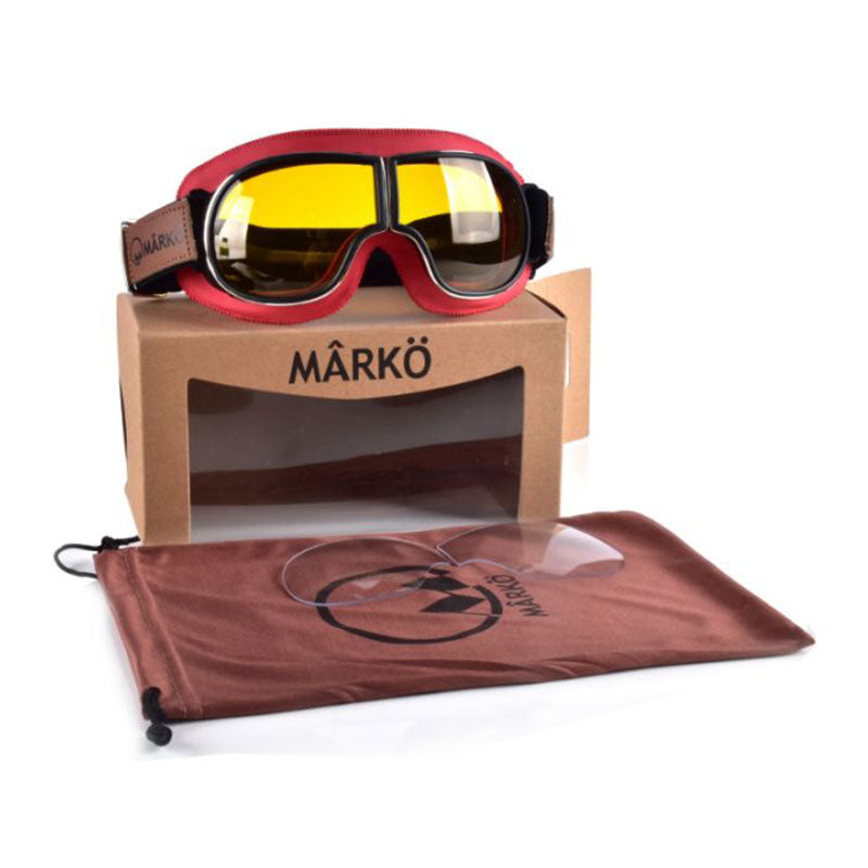 Masque moto B3 Goggle Replica Marko, couleur Burgundy. Blackpines.fr