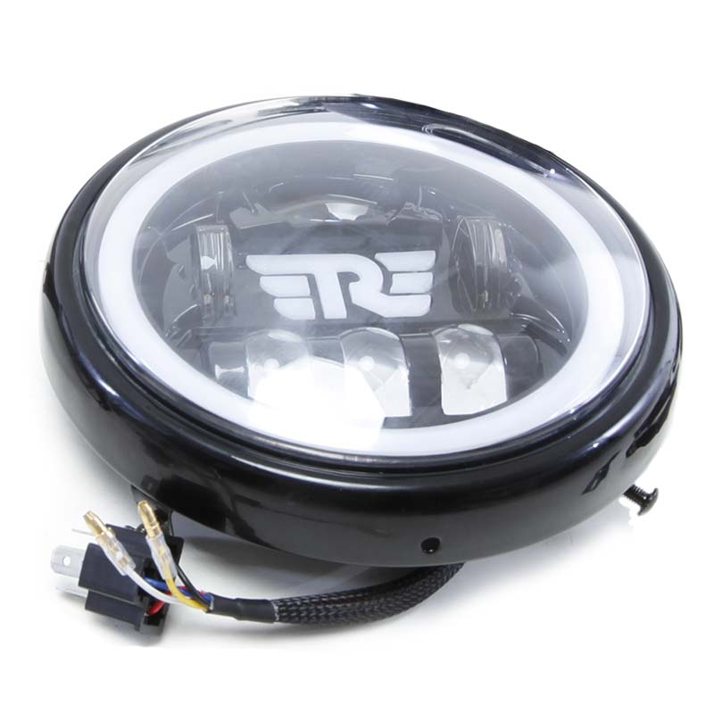 Optique Full LED 7 pouces pour Royal Enfield 650. Blackpines.fr