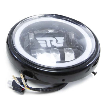 Optique Full LED 7 pouces pour Royal Enfield 650. Blackpines.fr