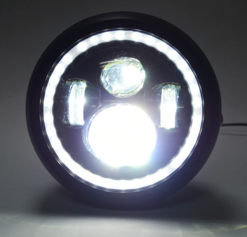 Phare avant moto HALO &agrave; LED  blackpines.fr  blackpines.fr