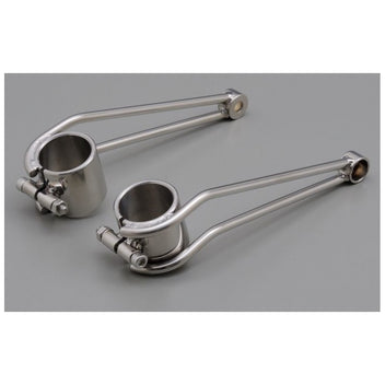 Pattes de phare DAYTONA inox noir ou poli-blackpines.fr