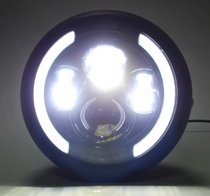 Phare avant moto optique LED avec feu diurne  blackpines.fr  blackpines.fr