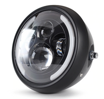 Phare avant moto optique LED avec feu diurne  blackpines.fr  blackpines.fr