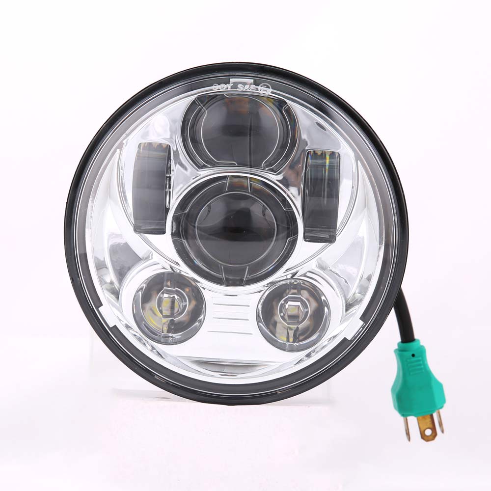 Phare optique led 5'75 Quad lights Noir ou Chrome-blackpines.fr