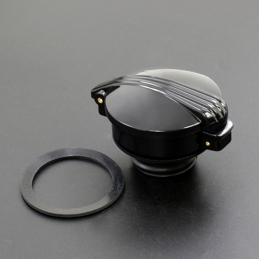 Bouchon type Monza pour Harley Davidson Sportster NOIR ou CHROME-blackpines.fr