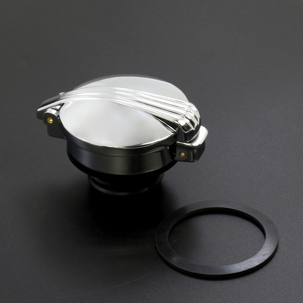 Bouchon type Monza pour Harley Davidson Sportster NOIR ou CHROME-blackpines.fr