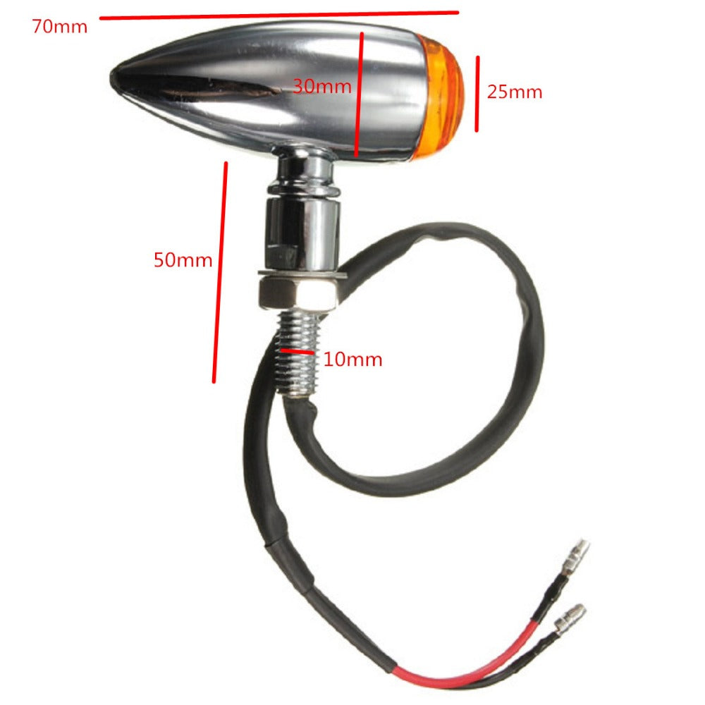 Clignotants BULLET Chrome CAFE RACER-blackpines.fr
