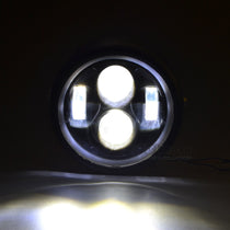 Phare optique LED pour CAFE RACER avec feu diurne Noir ou Chrome-blackpines.fr