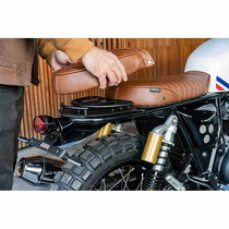 Selle modulable marron du kit Super Scrambler Bonvent pour Interceptor. Blackpines.fr