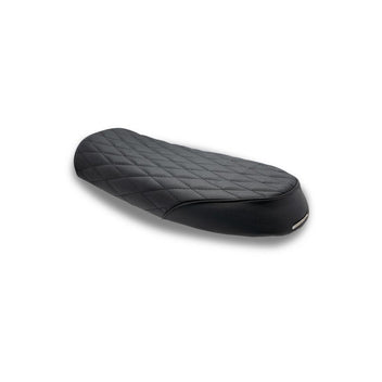 Selle scrambler noire Barracuda  Europacc selle moto blackpines.fr