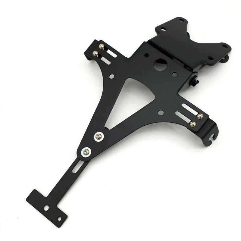 Support de plaque d'immatriculation moto universel Brazoline. Blackpines.fr