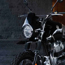 Tete de fourche noire scrambler vintage Bonvent Motorbikes. Blackpines.fr